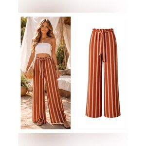 Womens Bohemian Wide Leg Pants Size Small Beach Euro Summer Coastal Festival
